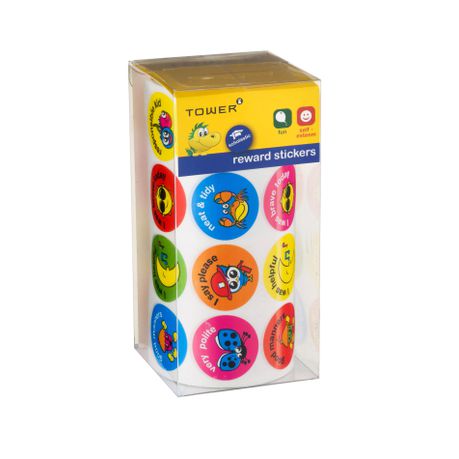 TOWER Reward Behaviour Stickers Roll 600 Stickers