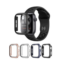 Load image into Gallery viewer, Hard Case and Glass Screen Protector for Apple Watch - 38mm Silver
