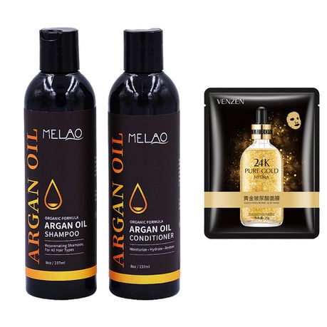 MELAO Argan Oil Hair Care Shampoo & Conditioner 237ml - Bundle Buy Online in Zimbabwe thedailysale.shop