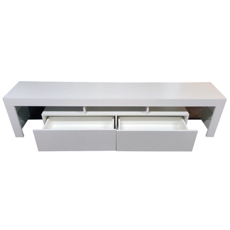 White TV Stand With Blue LED Lights G -17 Buy Online in Zimbabwe thedailysale.shop