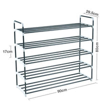 Load image into Gallery viewer, Knight 5 Tier Heavy Duty Metal Shoe Rack Holder Organiser Multi Purpose
