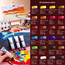 Load image into Gallery viewer, Heartdeco 12 Piece Art Brush &amp; 24 Colours Oil Paint Set
