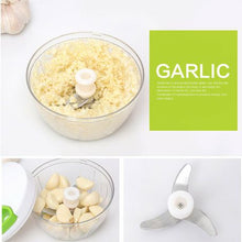 Load image into Gallery viewer, Multi-functional Manual Vegetable &amp; Fruit Chopper, Grinder, Food Processor (White)
