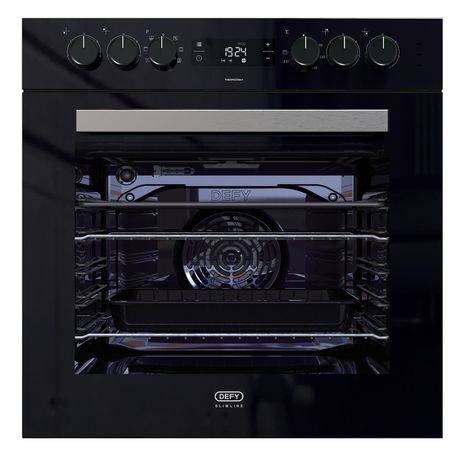 Defy - DBO 488 Slimline Oven- Thermofan +- Black- Undercounter Buy Online in Zimbabwe thedailysale.shop