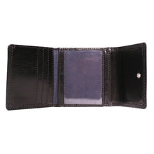 Load image into Gallery viewer, Nuvo - AW119 Black Leather Trifold Men&#39;s Wallet
