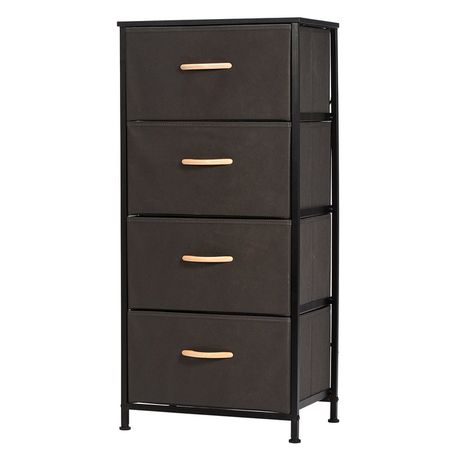 Gretmol Drawer Storage Cabinet - Dark Grey & Black