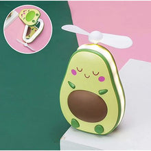 Load image into Gallery viewer, Avocado Mini Handheld Fan and Mirror with LED Night
