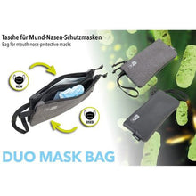 Load image into Gallery viewer, TROIKA Mask Pouch: Antibacterial Bag with 2 Compartments for New/Used Masks
