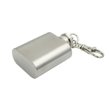 Load image into Gallery viewer, Mini Stainless Steel Key Chain Hip Flask - Travel Size 1oz
