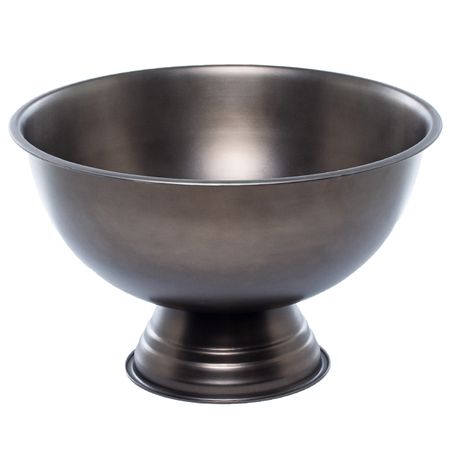 George & Mason - Stainless Steel Matt Black Champagne Bowl On Foot