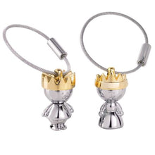 Load image into Gallery viewer, TROIKA Keyring PRINCE and PRINCESS – Silver and Gold Colours – Set of 2
