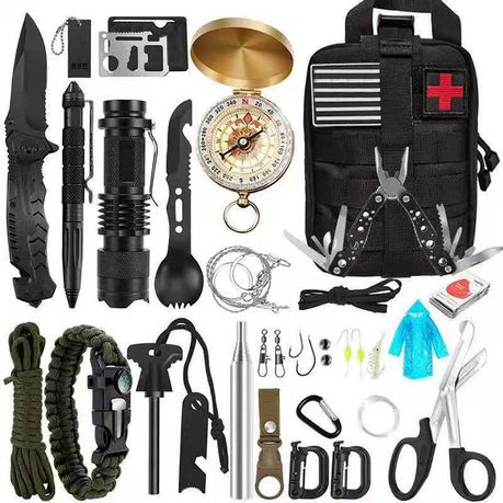 Emergency SOS Survival Kit Outdoor Emergency Gear Kit - 008 Black Buy Online in Zimbabwe thedailysale.shop