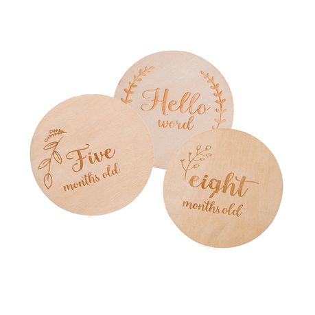 Floral Wooden Milestone Cards