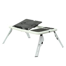 Load image into Gallery viewer, Fine Tech Folding E-Table Cooling Fan USB Desk
