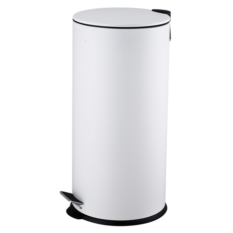 27 Litre pedal bin - Matt White