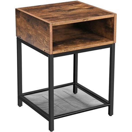 Bragg Berlin Rustic Bedside Table, Brown Buy Online in Zimbabwe thedailysale.shop