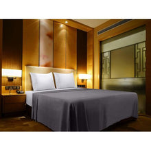 Load image into Gallery viewer, Wrinkle Resistant King Sheet Set: Dark Grey 4 Piece Bedding
