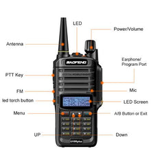 Load image into Gallery viewer, Waterproof UR-9r Plus Walkie Talkie VHF UHF Two Way Radio
