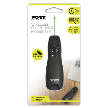 Port Connect Wireless Laser Presenter - Black Buy Online in Zimbabwe thedailysale.shop