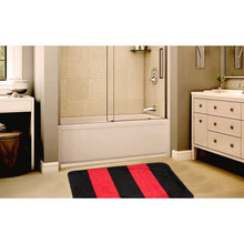 Load image into Gallery viewer, Two Tone 3 Piece Non-Slip Turkish Toilet Cover &amp; Mat Set Black/Red
