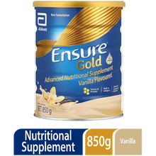 Load image into Gallery viewer, Ensure Gold Vanilla Nutritional Supplement 850g
