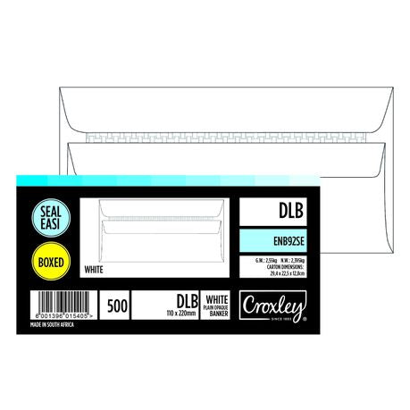 Croxley DLB White Seal Easi Unbanded Envelopes (Box of 500)