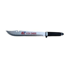 Load image into Gallery viewer, Short Sharpened USA Themed jagged Machete Saber Stainless Steel Blade-45 cm
