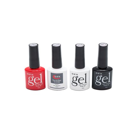 UV/LED Gel Nail Polish Black, White & Red Colour with Matte Coat Buy Online in Zimbabwe thedailysale.shop