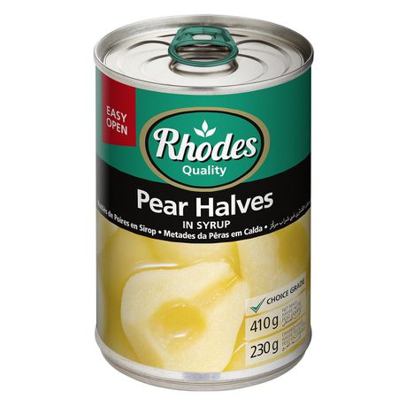 Rhodes - Pear Halves in Syrup 12x410g Buy Online in Zimbabwe thedailysale.shop