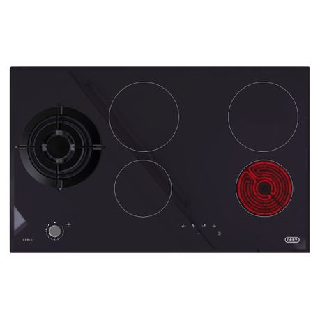 Defy - DHG 901 Gemini Dual Fuel Hob - 1Wok + 4Ceran - Black Buy Online in Zimbabwe thedailysale.shop