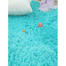 Load image into Gallery viewer, Fluffy Blue Rug Washable (200x150cm)
