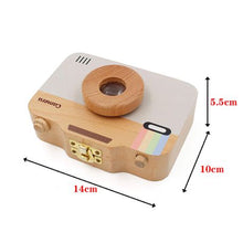 Load image into Gallery viewer, Creative Wood Camera Shape Baby Tooth Keepsake Box
