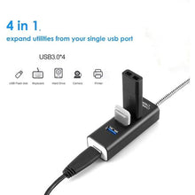 Load image into Gallery viewer, 4 Port USB 3.0 Hub Extension Cable 1.5m
