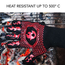 Load image into Gallery viewer, Yowie - Braai Gloves / Oven Mitts - Extreme Heat Resistance to 500C (Black)
