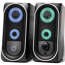 Load image into Gallery viewer, HP Multimedia Desktop Stereo Speakers with LED&#39;s
