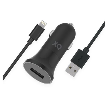 XQISIT 2.4A Single Car Charger Adapter with Lightning USB -A Cable Buy Online in Zimbabwe thedailysale.shop