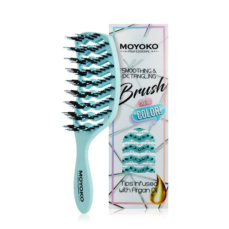 Moyoko Smoothing & Detangling Brush – Pastel Blue