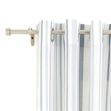 George & Mason - Striped Eyelet Unlined Curtain