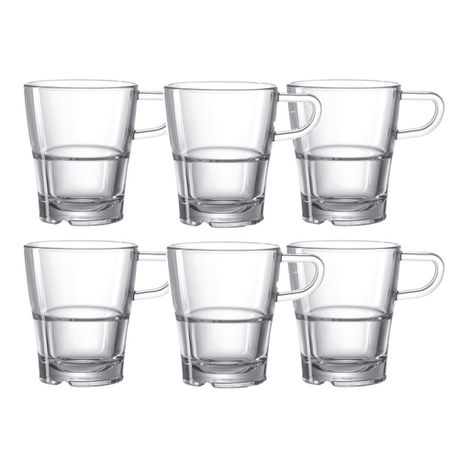 Leonardo Cup for Tea or Coffee in Clear Glass SENSO 250ml – Set of 6