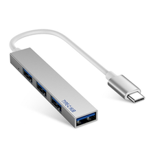 Load image into Gallery viewer, USB C Hub - 4-in-1 Type C Hub - Multi-Function Adapter - Silver
