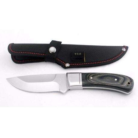 Sanjia K91 Full Tang Fixed Blade Knife with Nylon Sheath with Grey Handle Buy Online in Zimbabwe thedailysale.shop