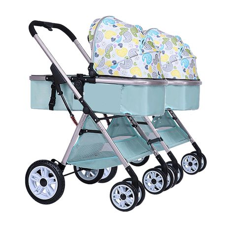 Perfect  Two Seats Riding Twin Baby Stroller Traveling System (Green) Buy Online in Zimbabwe thedailysale.shop