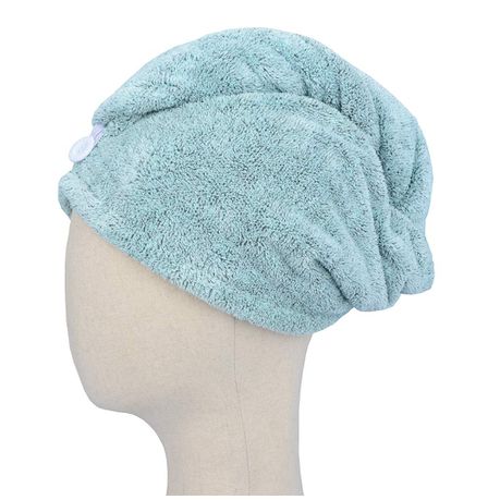 Microfiber Hair Drying Towel Wrap for Women in Cyan Buy Online in Zimbabwe thedailysale.shop