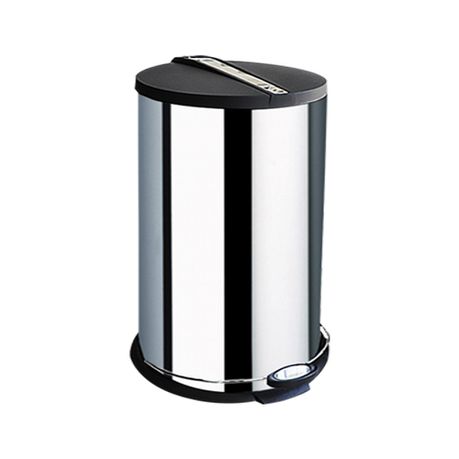 DH - Dustbin /Pedal Bin 12L Plain Stainless Steel - Home Essentials