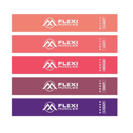 Flexi Muscles Resistance Bands–Workout Bands for Legs & Butt - Set of 5 Buy Online in Zimbabwe thedailysale.shop