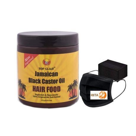 Top Class Jamaican Black Castor Oil Hair Food ( 175g) With 10 Black Masks Buy Online in Zimbabwe thedailysale.shop