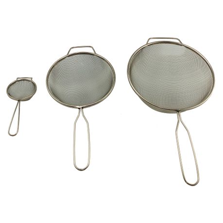 Le Patissier Kitchen Sieve - 3 Piece Set - Silver