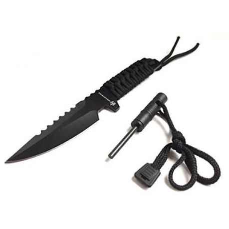 DAX Industries Fixed Blade Survival Knife Black