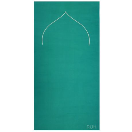 Ruh Musallah Luxury Comfort Prayer Mat - Qibla Turquoise