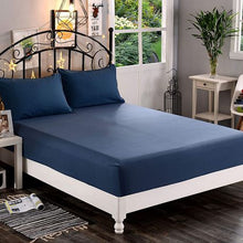 Load image into Gallery viewer, Wrinkle Resistant King Sheet Set: Insignia Blue 4 Piece Bedding
